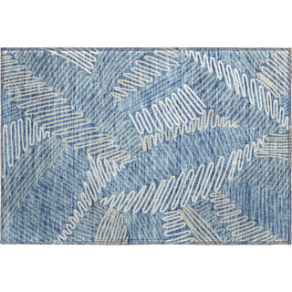 Piper Looms Mayfield Floral AMF904 Blue Machine Washable Area Rug Scatter Main Image