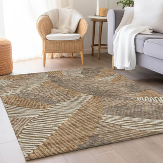 Piper Looms Mayfield Floral AMF904 Brown Machine Washable Area Rug Lifestyle Image Feature