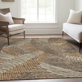 Piper Looms Mayfield Floral AMF904 Brown Machine Washable Area Rug Lifestyle Image Feature