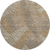 Piper Looms Mayfield Floral AMF904 Brown Machine Washable Area Rug Round Main Image