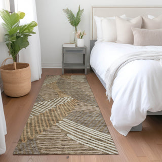 Piper Looms Mayfield Floral AMF904 Brown Machine Washable Area Rug Runner Lifestyle Image Feature