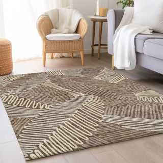 Piper Looms Mayfield Floral AMF904 Chocolate Machine Washable Area Rug Lifestyle Image Feature