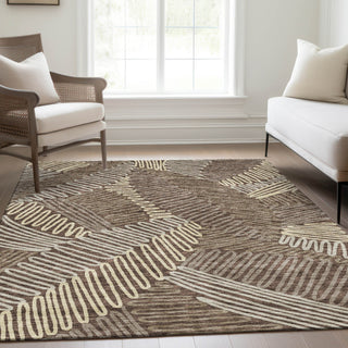 Piper Looms Mayfield Floral AMF904 Chocolate Machine Washable Area Rug Lifestyle Image Feature
