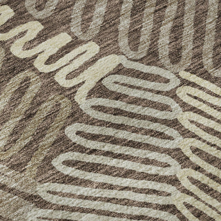 Piper Looms Mayfield Floral AMF904 Chocolate Machine Washable Area Rug Swatch Image