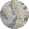 Piper Looms Mayfield Floral AMF904 Gray Machine Washable Area Rug Round Main Image