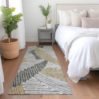 Piper Looms Mayfield Floral AMF904 Gray Machine Washable Area Rug Runner Lifestyle Image Feature