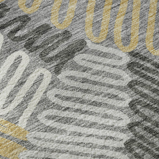 Piper Looms Mayfield Floral AMF904 Gray Machine Washable Area Rug Swatch Image