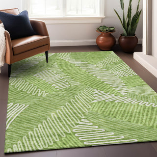 Piper Looms Mayfield Floral AMF904 Lime Machine Washable Area Rug Lifestyle Image Feature
