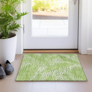 Piper Looms Mayfield Floral AMF904 Lime Machine Washable Area Rug Scatter Lifestyle Image Feature