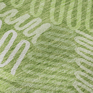 Piper Looms Mayfield Floral AMF904 Lime Machine Washable Area Rug Swatch Image