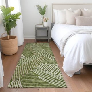 Piper Looms Mayfield Floral AMF904 Olive Machine Washable Area Rug Runner Lifestyle Image Feature