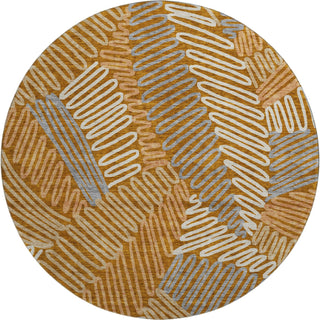 Piper Looms Mayfield Floral AMF904 Paprika Machine Washable Area Rug Round Main Image
