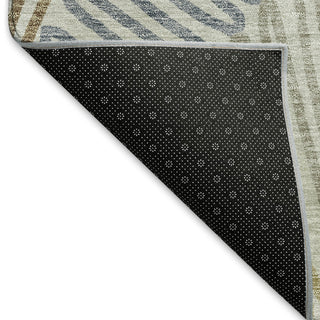 Piper Looms Mayfield Floral AMF904 Taupe Machine Washable Area Rug Backing Image