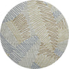 Piper Looms Mayfield Floral AMF904 Taupe Machine Washable Area Rug Round Main Image