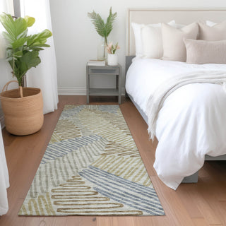 Piper Looms Mayfield Floral AMF904 Taupe Machine Washable Area Rug Runner Lifestyle Image Feature