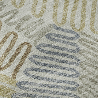 Piper Looms Mayfield Floral AMF904 Taupe Machine Washable Area Rug Swatch Image