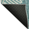 Piper Looms Mayfield Floral AMF904 Teal Machine Washable Area Rug Backing Image
