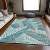 Piper Looms Mayfield Floral AMF904 Teal Machine Washable Area Rug Lifestyle Image Feature