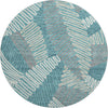 Piper Looms Mayfield Floral AMF904 Teal Machine Washable Area Rug Round Main Image