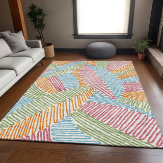 Piper Looms Mayfield Floral AMF904 White Machine Washable Area Rug Lifestyle Image Feature