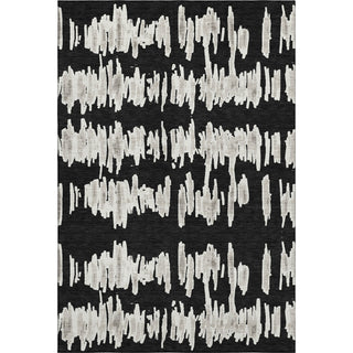 Piper Looms Mayfield Stripes AMF905 Black Machine Washable Area Rug main image