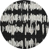 Piper Looms Mayfield Stripes AMF905 Black Machine Washable Area Rug Round Main Image