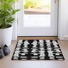 Piper Looms Mayfield Stripes AMF905 Black Machine Washable Area Rug Scatter Lifestyle Image Feature