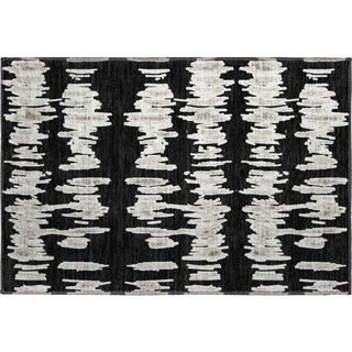 Piper Looms Mayfield Stripes AMF905 Black Machine Washable Area Rug Scatter Main Image