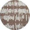 Piper Looms Mayfield Stripes AMF905 Brown Machine Washable Area Rug Round Main Image