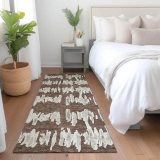 Piper Looms Mayfield Stripes AMF905 Brown Machine Washable Area Rug Runner Lifestyle Image Feature