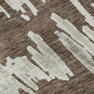 Piper Looms Mayfield Stripes AMF905 Brown Machine Washable Area Rug Swatch Image
