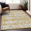 Piper Looms Mayfield Stripes AMF905 Gold Machine Washable Area Rug Lifestyle Image Feature