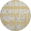 Piper Looms Mayfield Stripes AMF905 Gold Machine Washable Area Rug Round Main Image