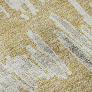 Piper Looms Mayfield Stripes AMF905 Gold Machine Washable Area Rug Swatch Image