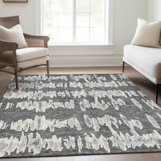 Piper Looms Mayfield Stripes AMF905 Gray Machine Washable Area Rug Lifestyle Image Feature