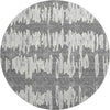 Piper Looms Mayfield Stripes AMF905 Gray Machine Washable Area Rug Round Main Image
