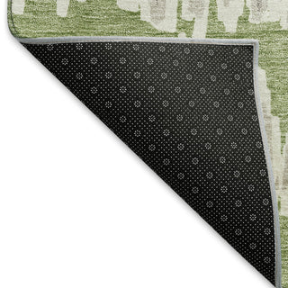 Piper Looms Mayfield Stripes AMF905 Green Machine Washable Area Rug Backing Image