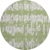 Piper Looms Mayfield Stripes AMF905 Green Machine Washable Area Rug Round Main Image