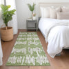 Piper Looms Mayfield Stripes AMF905 Green Machine Washable Area Rug Runner Lifestyle Image Feature