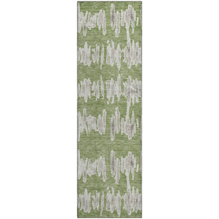 Piper Looms Mayfield Stripes AMF905 Green Machine Washable Area Rug Runner Main Image