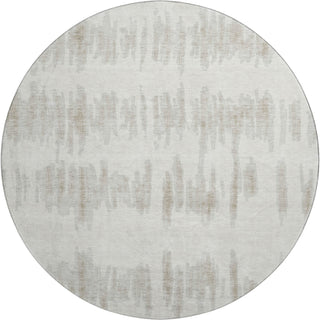 Piper Looms Mayfield Stripes AMF905 Ivory Machine Washable Area Rug Round Main Image