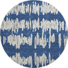 Piper Looms Mayfield Stripes AMF905 Navy Machine Washable Area Rug Round Main Image
