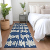 Piper Looms Mayfield Stripes AMF905 Navy Machine Washable Area Rug Runner Lifestyle Image Feature