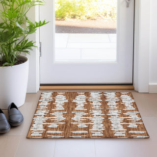 Piper Looms Mayfield Stripes AMF905 Paprika Machine Washable Area Rug Scatter Lifestyle Image Feature