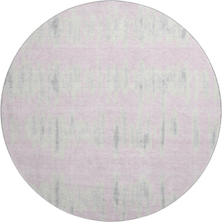 Piper Looms Mayfield Stripes AMF905 Pink Machine Washable Area Rug Round Main Image