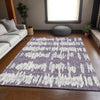 Piper Looms Mayfield Stripes AMF905 Purple Machine Washable Area Rug Lifestyle Image Feature