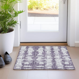 Piper Looms Mayfield Stripes AMF905 Purple Machine Washable Area Rug Scatter Lifestyle Image Feature