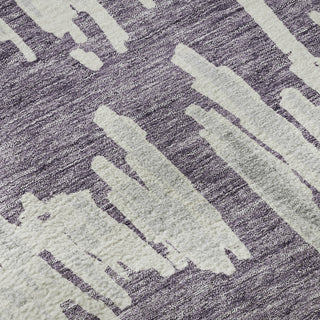 Piper Looms Mayfield Stripes AMF905 Purple Machine Washable Area Rug Swatch Image