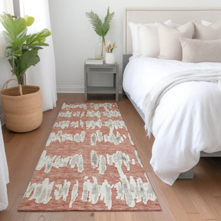 Piper Looms Mayfield Stripes AMF905 Salmon Machine Washable Area Rug Runner Lifestyle Image Feature