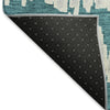 Piper Looms Mayfield Stripes AMF905 Teal Machine Washable Area Rug Backing Image